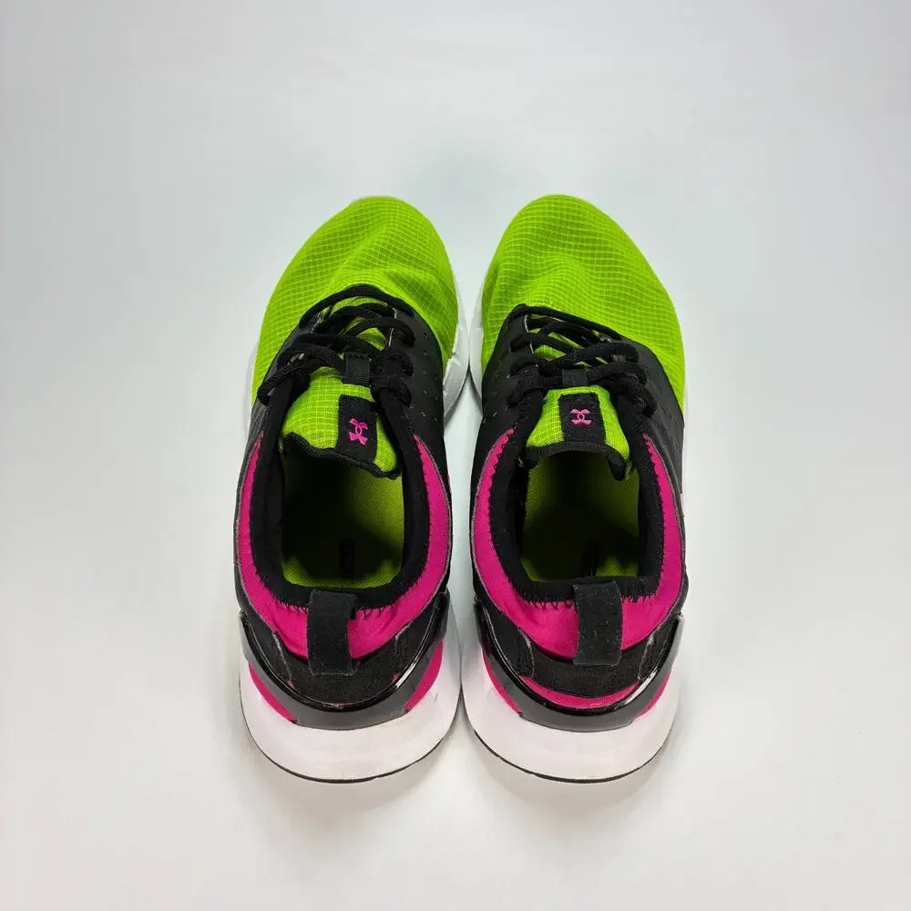 Under Armour Flow RN Twist Lime Green Black Pink Running Shoes Men's Size 11.5